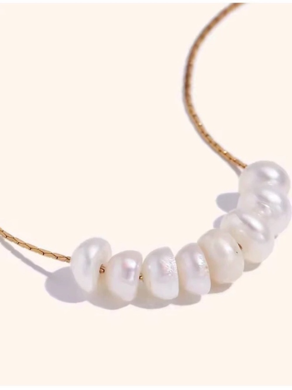 Freshwater Pearl Necklace in 18K Gold Vermeil - Picture 2 of 5